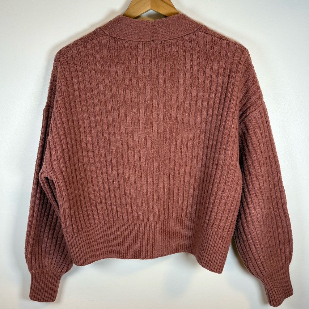 Dynamite Women’s Pink/Brown Cardigan, XX Small, Cozy Knit, Button Front - Picture 6 of 8